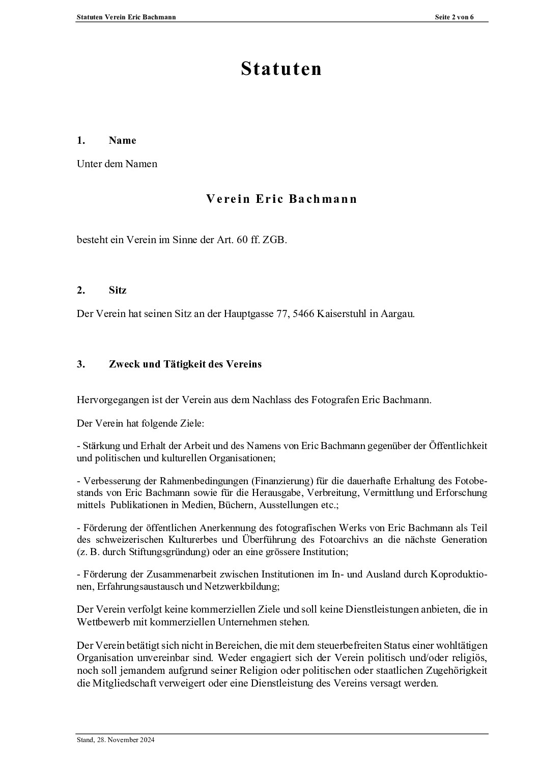 Verein Eric Bachmann